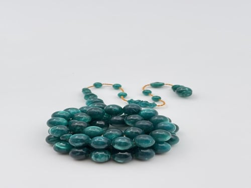 سبحة فاتوران تركوازي مموج تمليكة