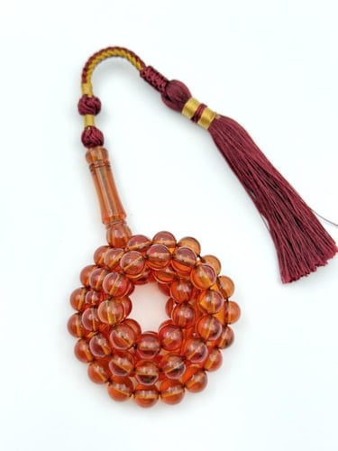 سبحة زعفران عسلي