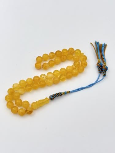 سبحة كهرمان طبيعي دائري