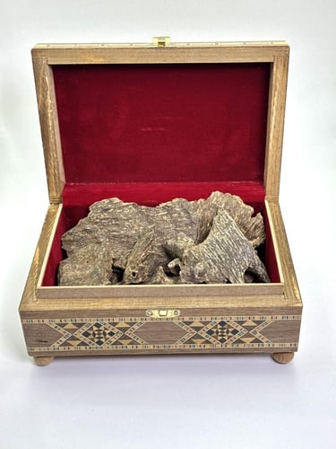 صندوق خشب موزاييك دمشقي متوسط