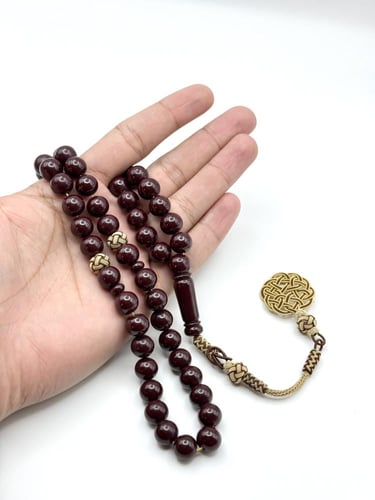 سبحة فاتوران عنابي طربزونة