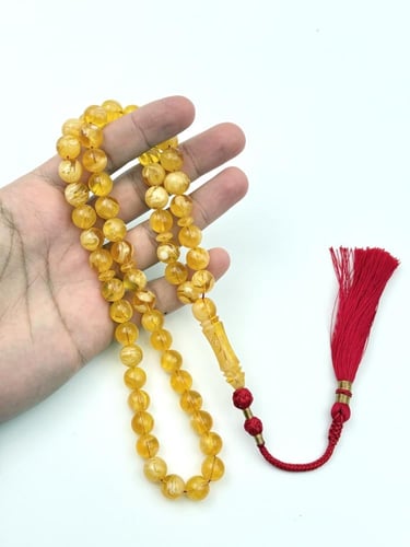 سبحة مستكة شبيه الكهرمان