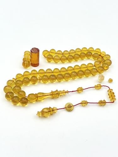 سبحة فاتوران سوبر أصفر شفاف تمليكة