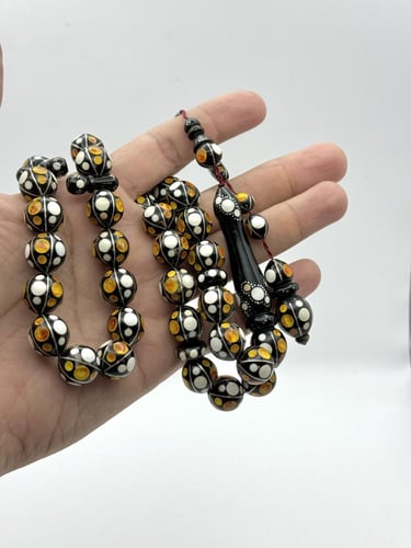 سبحة يسر مطعم كهرمان وعاج وفضة