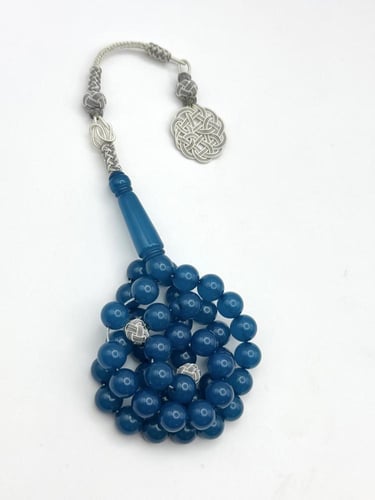 سبحة بكلايت أزرق طربزونة