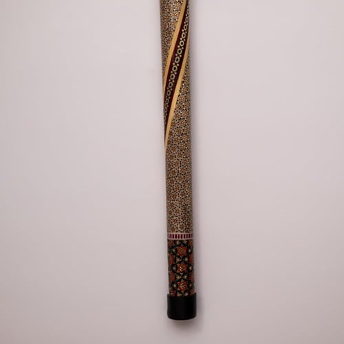 عصا صولجان مطعم بالعظم الطبيعي والنحاس