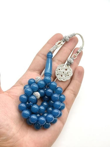 سبحة بكلايت أزرق طربزونة