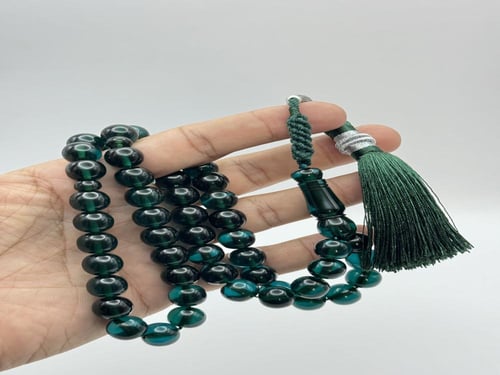 سبحة زعفران أخضر كركوشة