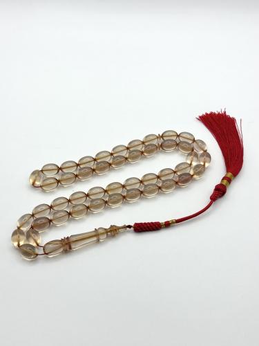 سبحة فاتوران عسلي شفاف كركوشة