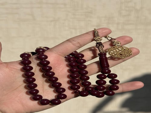 سبحة فاتوران عنابي طربزونة