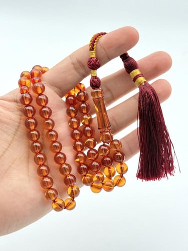 سبحة زعفران عسلي