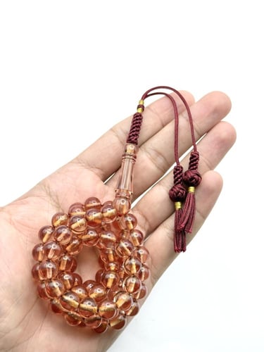 سبحة زعفران عسلي