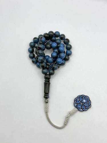 سبحة فاتوران أزرق مخلوط طربزونة