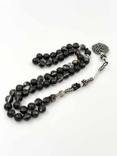 سبحة فاتوران أسود شفاف طربزونة