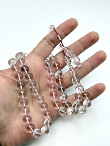 سبحة بكلايت شفاف تمليكة