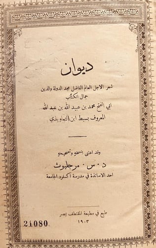6502-ديوان محمد بن عبيدالله سبط بن التعاويذي/مرجلي...