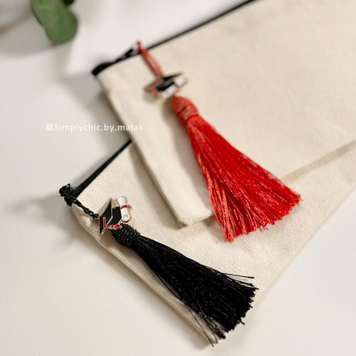 حقيبة قماشية | محفظة مخصصة بالحرف والأسم مع الزينة