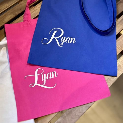 شنطة اغراضي بالاسم - عربي | انجليزي حقيبة قماشية