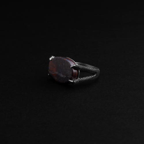 خاتم فضة رجالي ملكي مخالب الصقر - بركان