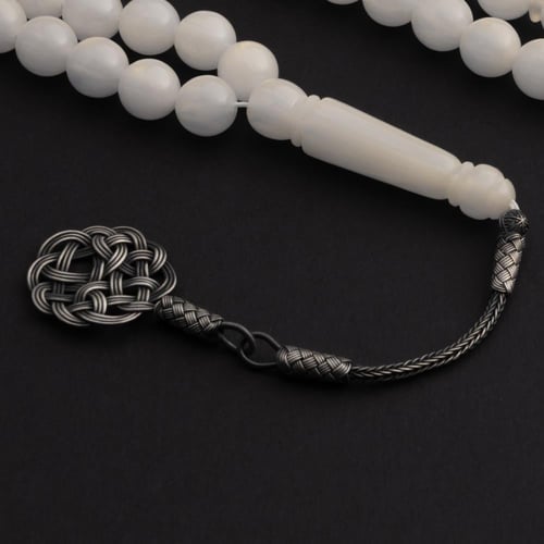 سبحة بكالايت طربزون فضة - لؤلؤي