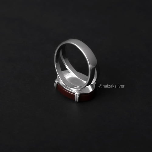 خاتم فضة رجالي ملكي مخالب - عين النمر