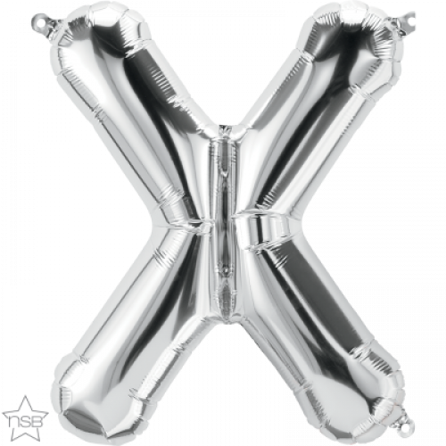FOIL SMALL LETTER SILVER (عدد 5 قطع) X