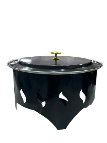 سخان حديد منقوش بغطاء 24سم