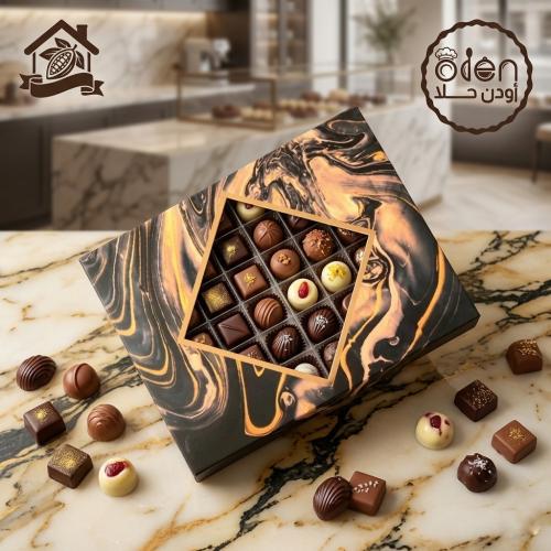 علب شوكولاتة 36 قطعة شفاف(شدة)