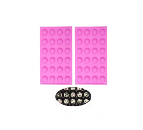 قالب سيلكون نصف دائري 24 حبه