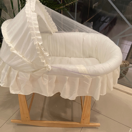 هندول مواليد مع قاعده خشبيه هزاز - لون سكري