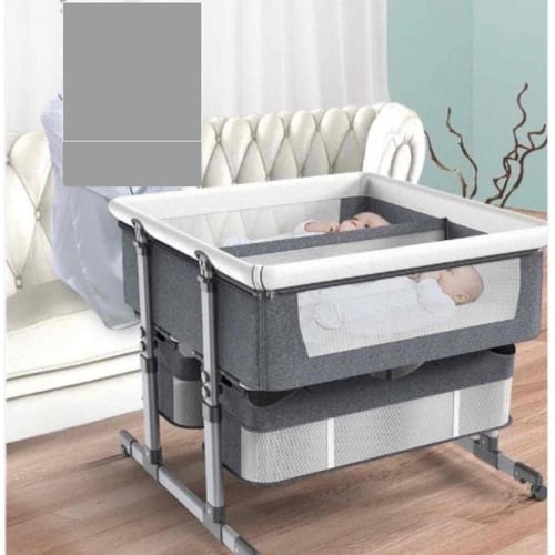 سرير اطفال توأم يثبت بجانب سرير الأم- يتوفر بالطلب