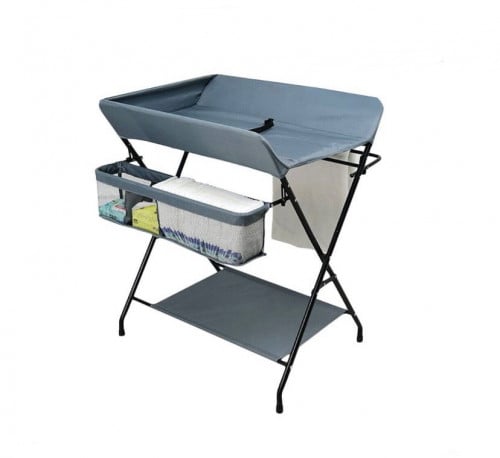 طاولة تغيير للمولود - لون رصاصي فاتح