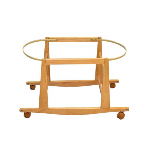 قاعدة هزاز خشب بكفرات - لون خشبي