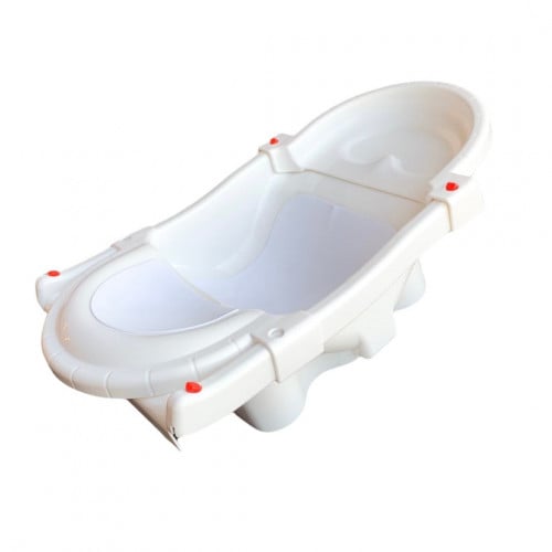 حوض استحمام للمواليد قابل للطي - لون أبيض