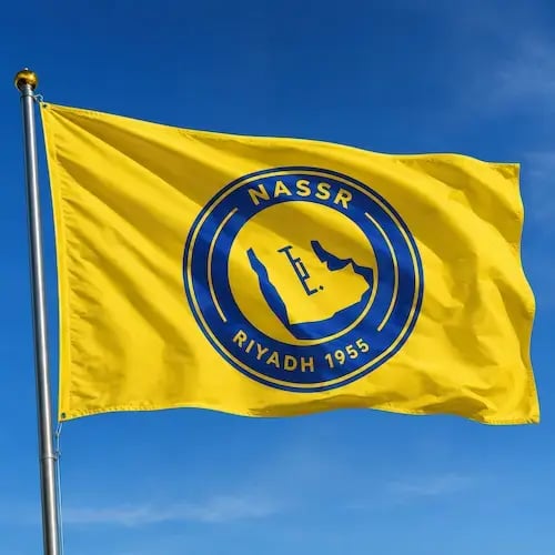علم نادي النصر الكبير | متر ونصف × متر