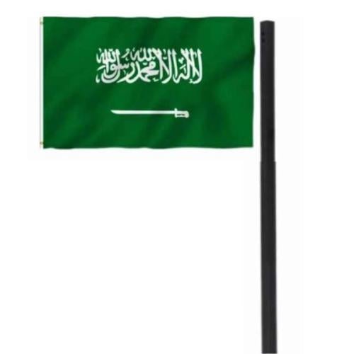 سارية علم السعودية للسيارة طول 3 متر