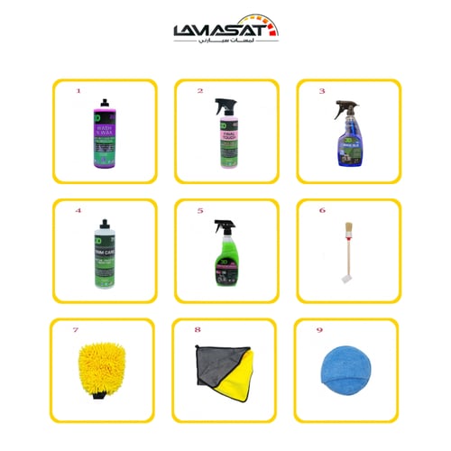 مجموعة غسيل السيارات 3D الأمريكيه15 منتجًا لسيارة...