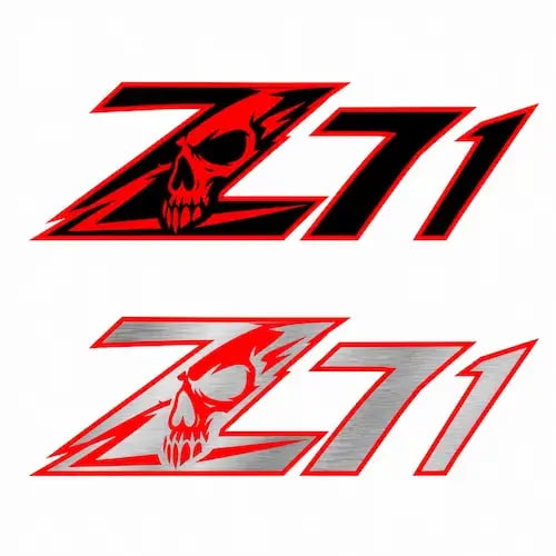 ملصق Z71 بالجمجمة للسيارات الأمريكية – طقم قطعتين