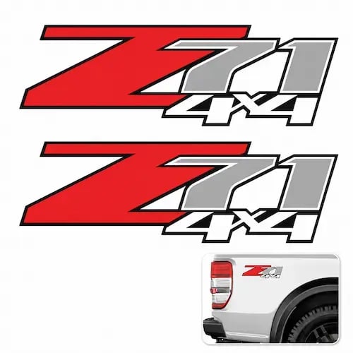 طقم استيكر Z71 4×4 سلفرادو وسييرا 2007–2013 – أحمر...