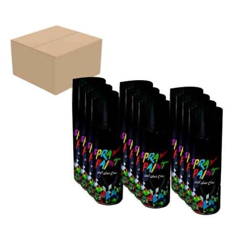 بخاخ بوية سيارات لون اسود مطفي 400 مل - 12 حبة