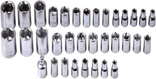 طقم عدة مفاتيح ربط 40 قطعة فضي 30×15×36 سم