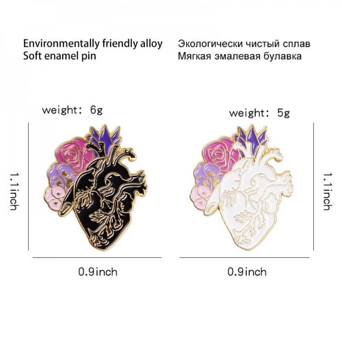 بروش شكل القلب لون أبيض