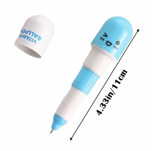 6 كروت إرشادات السكري مع قلم بشكل كبسولة