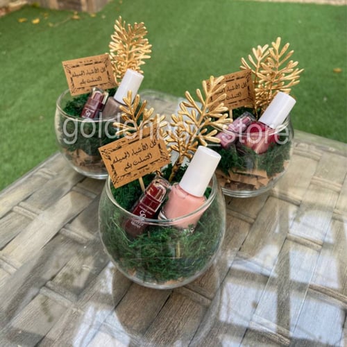 فازات زجاج فارغة ثلاث حبات