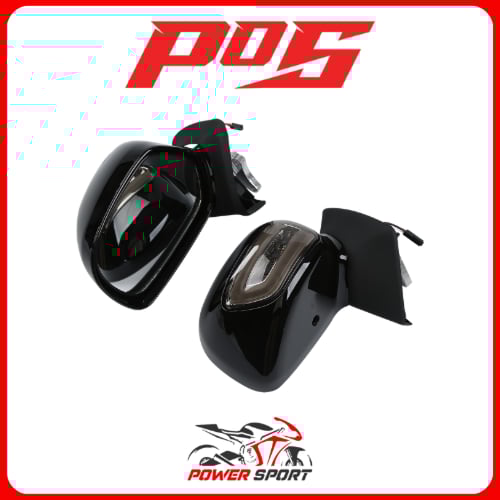 طقم مرايا قولد + فلشر سموك لون اسود موديل 2001 - 2...