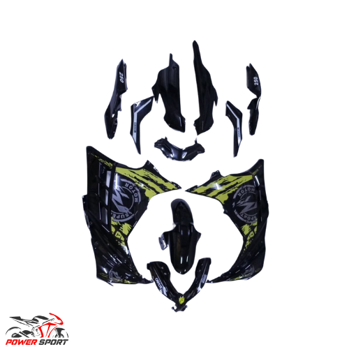 طقم فيبر اصفر ريس 250cc