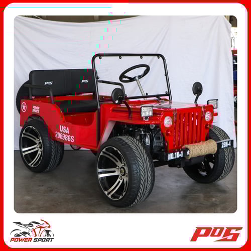 سيارة ميني جيب 4 عجلات 150CC - لون احمر - Mini Jee...