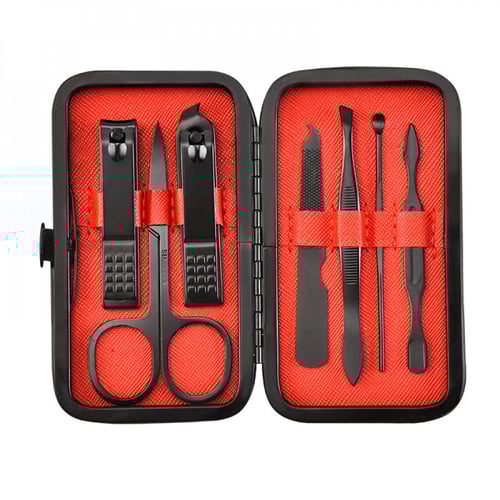 طقم مانيكير 7 قطع من الفولاذ المقاوم للصدأ مجموعة...