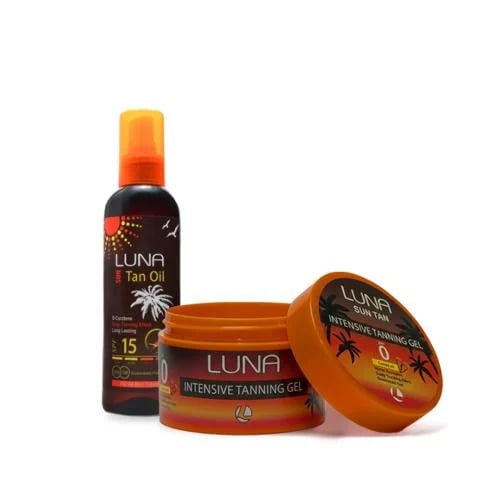 زيت تشميس لونا SPF15 + لونا جل تشميس