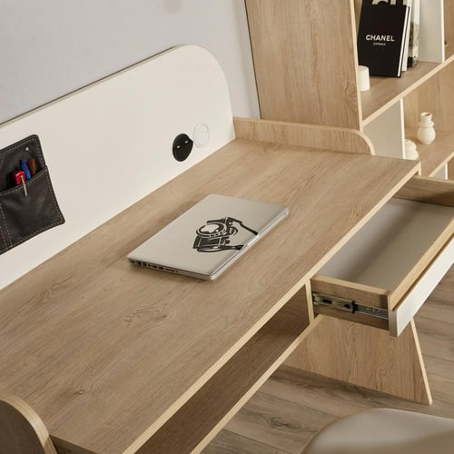 مكتب دراسي مع رف علوي , قلوينق